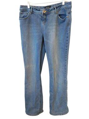 NEVA Womens Size 11 Blue Jeans Medium Wash Stretch Denim Y2K Low Rise